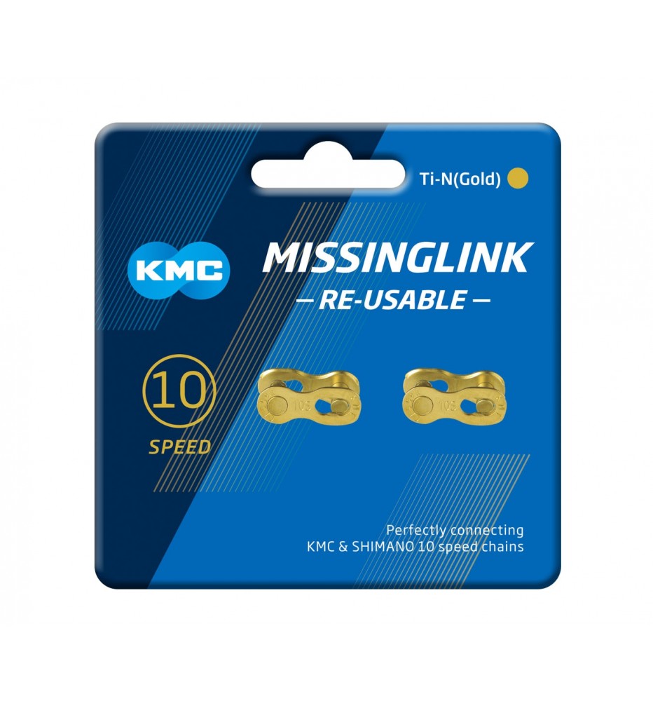 Eslabón rápido KMC MissingLink 10R 2 PCS Gold