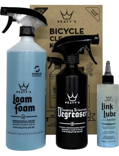 Kit de Limpieza Detergente, Desengrasante y lubricación Peaty´s
