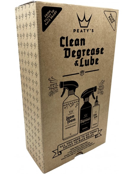 Kit de Limpieza Detergente, Desengrasante y lubricación Peaty´s