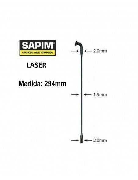 Rayos SAPIM LASER J Negro 294mm