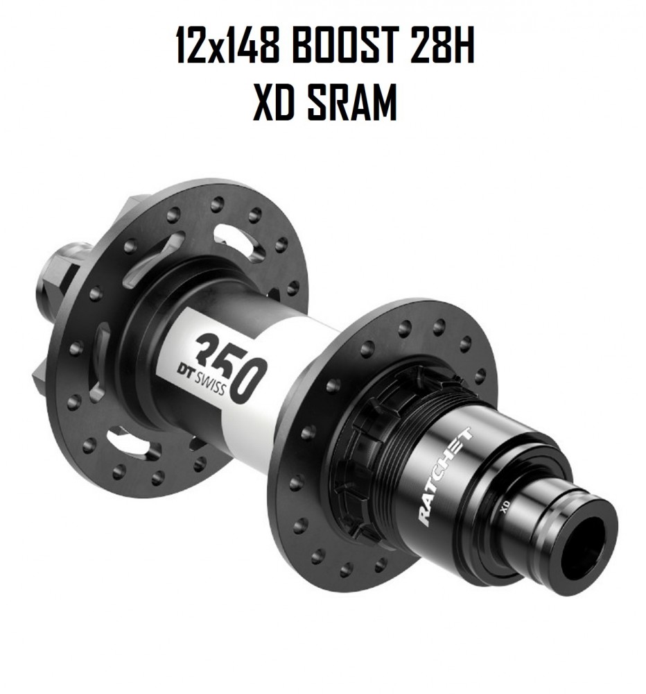 Maza Trasera DT SWISS 350 12x148 Boost 28H XD SRAMT-J 6P