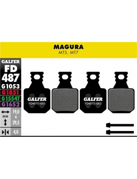 Pastillas Galfer Magura MT5 y MT7 ESTÁNDAR