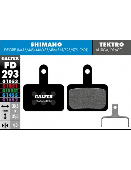 Pastillas Galfer Shimano Deore, M395/445 ESTÁNDAR