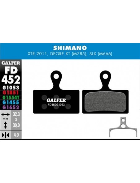 Pastillas Galfer Shimano M985, M785, M666 ESTÁNDAR