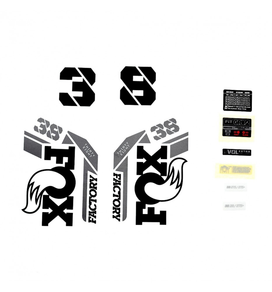 thumbnail image 2 of Fox 38 Factory 2021 Fork Decals – Orange Custom Look 2 of 2