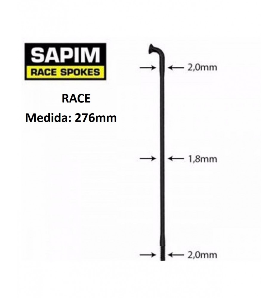 Rayos SAPIM Race Negro 276mm