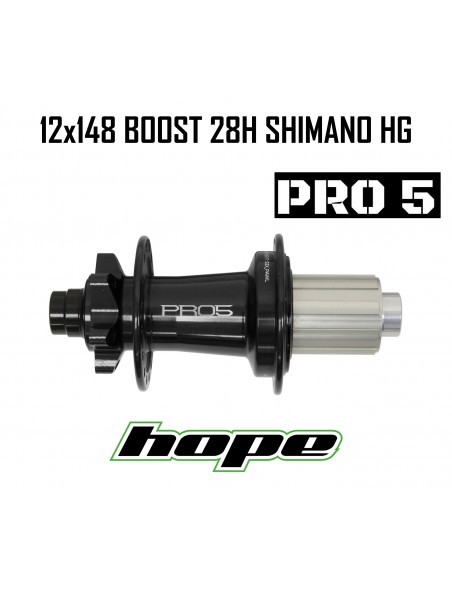 Maza Trasera HOPE PRO 5 28H 12X148mm Boost Negra HG