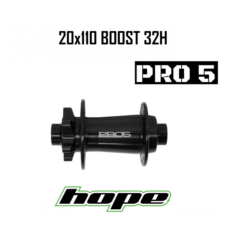 Maza Delantera HOPE PRO 5 32H 20X110mm Boost Negra