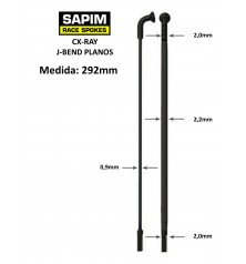 Rayos SAPIM CX-RAY J-BEND 292mm Negro