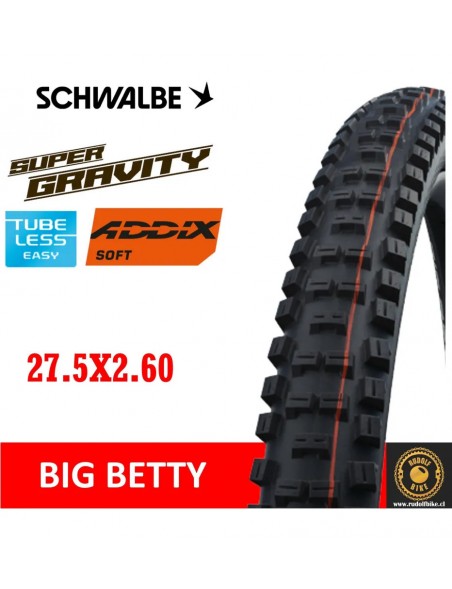 Neumático Schwalbe BIG BETTY S/Gravity /TLE/ADDIX Soft 27.5x2.60