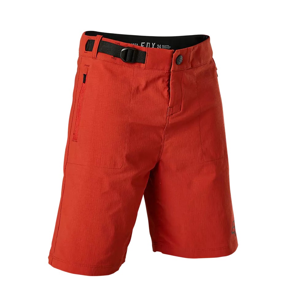 Short FOX RANGER NIÑO W/LINER ROJO