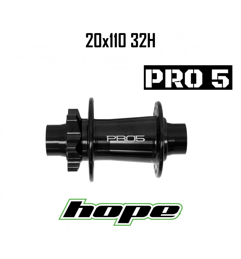 Maza Delantera HOPE PRO 5 32H 20X110mm Negra