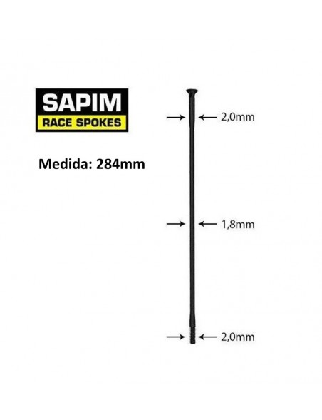 Rayos SAPIM Race STRAIGHT-PULL 284mm