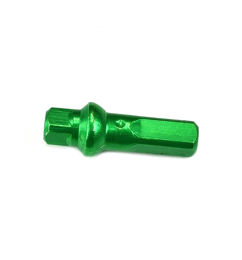 Niple Sapim Double Square Polyax 14g X 16mm Aluminio Green (1 Unidad)