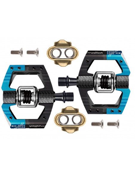 Pedales CRANK BROTHERS MALLET E LS / BLACK & BLUE / BLACK