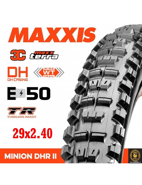 Neumático Maxxis MINION DHR II E-50/DH/ TR /WT/3C MaxxTerra 29x2.40