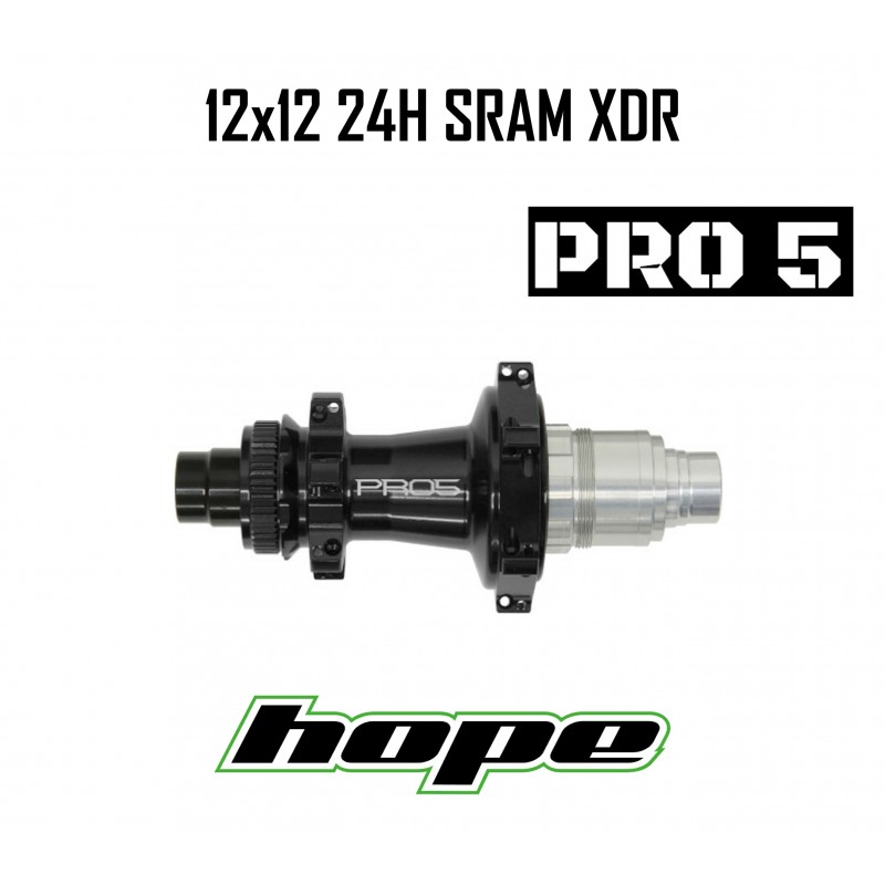 Maza Trasera HOPE PRO 5 24h SP CL 12x142mm Negra SRAM XDR