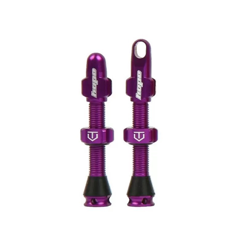 Válvula Hope tubeless 40mm (par) Morado