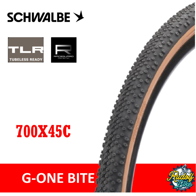 Neumático Schwalbe G-ONE BITE RaceGuard TLE Bronze-Skin ADDIX 700x45c