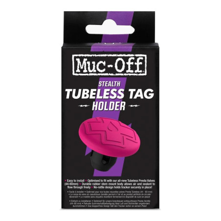 Porta Airtag Valvulas tubeless MUC-OFF PINK/BLACK