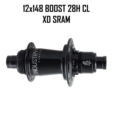 Maza INDUSTRY NINE HYDRA CL 28H 12x148 Boost XD SRAM Negra