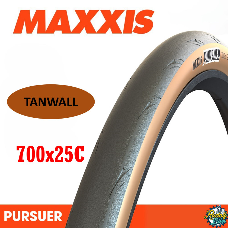 Neumático MAXXIS KEVLAR 700X25C PURSUER TANWAL Neumático MAXXIS KEVLAR 700X25C PURSUER TANWAL