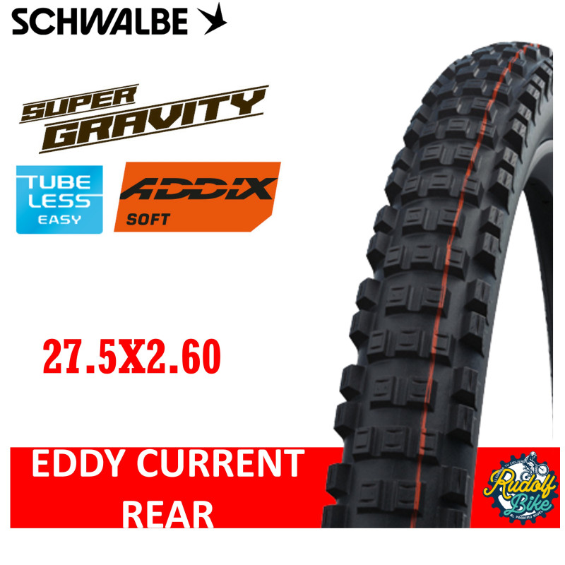 Neumático Schwalbe EDDY CURRENT REAR S/Gravity/TLE/ADDIX Soft 27.5x2.60