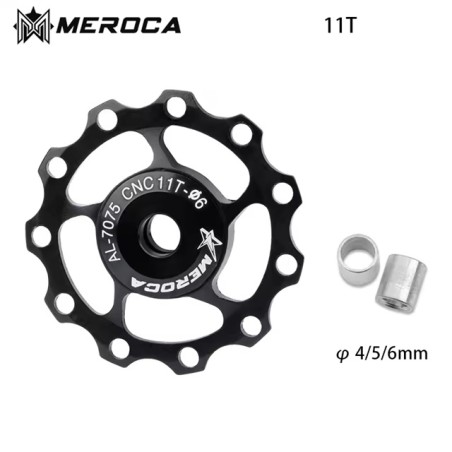 Roldana aluminio Meroca 11T BLACK