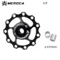 Roldana aluminio Meroca 11T BLACK