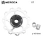 Roldana aluminio Meroca 11T SILVER