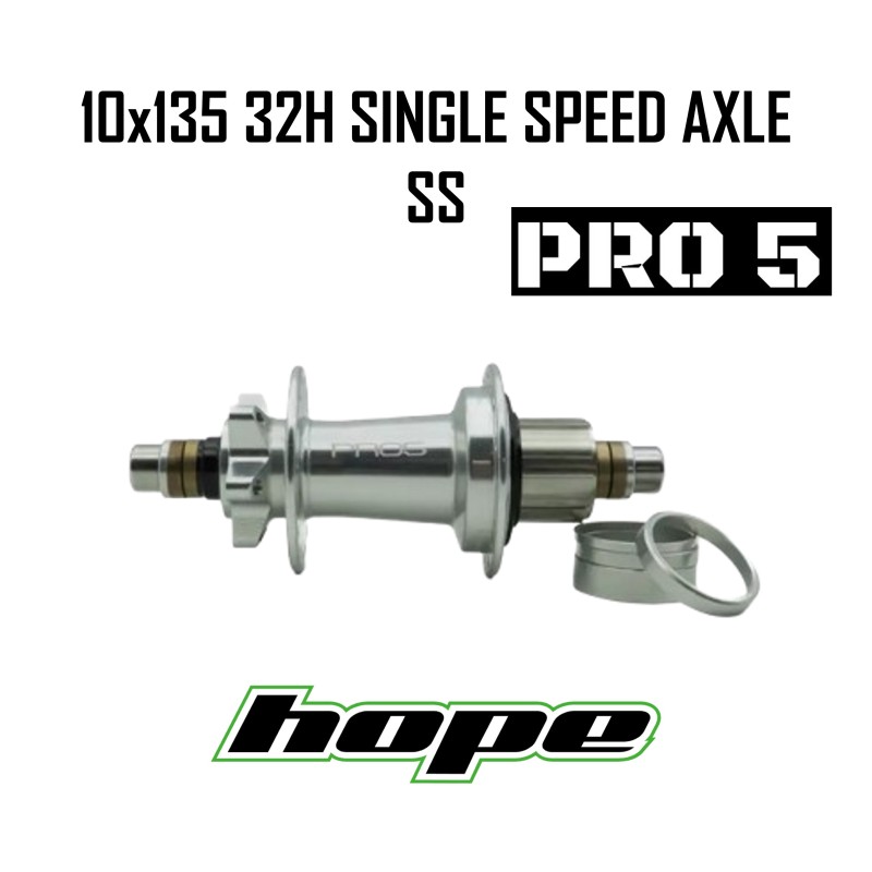 Maza Trasera HOPE PRO 5 32H 10x135 SILVER BOLT ON AXLE SS Maza Trasera HOPE PRO 5 32H 10x135 SILVER BOLT ON AXLE SS