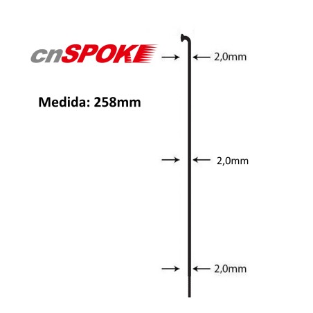 Rayo cnSPOKE STD14 258mm J-Bend Negro