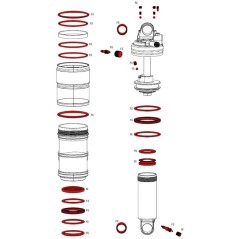 Kit de retenes RockShox Full Monarch B1 RL/C1 R/RT/RT3/D1 RT3