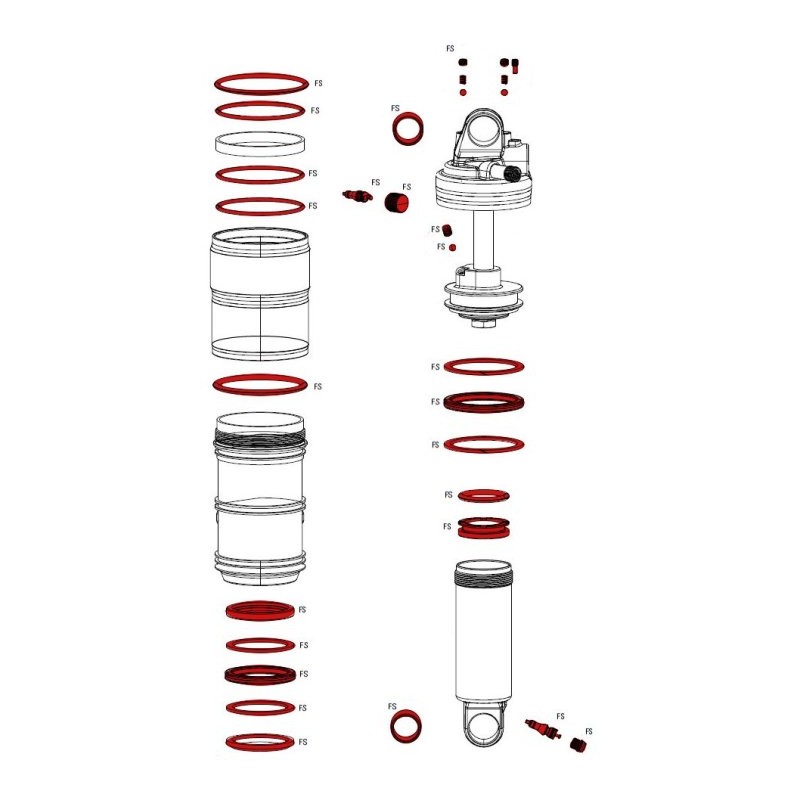 Kit de retenes RockShox Full Monarch B1 RL/C1 R/RT/RT3/D1 RT3 Kit de retenes RockShox Full Monarch B1 RL/C1 R/RT/RT3/D1 RT3