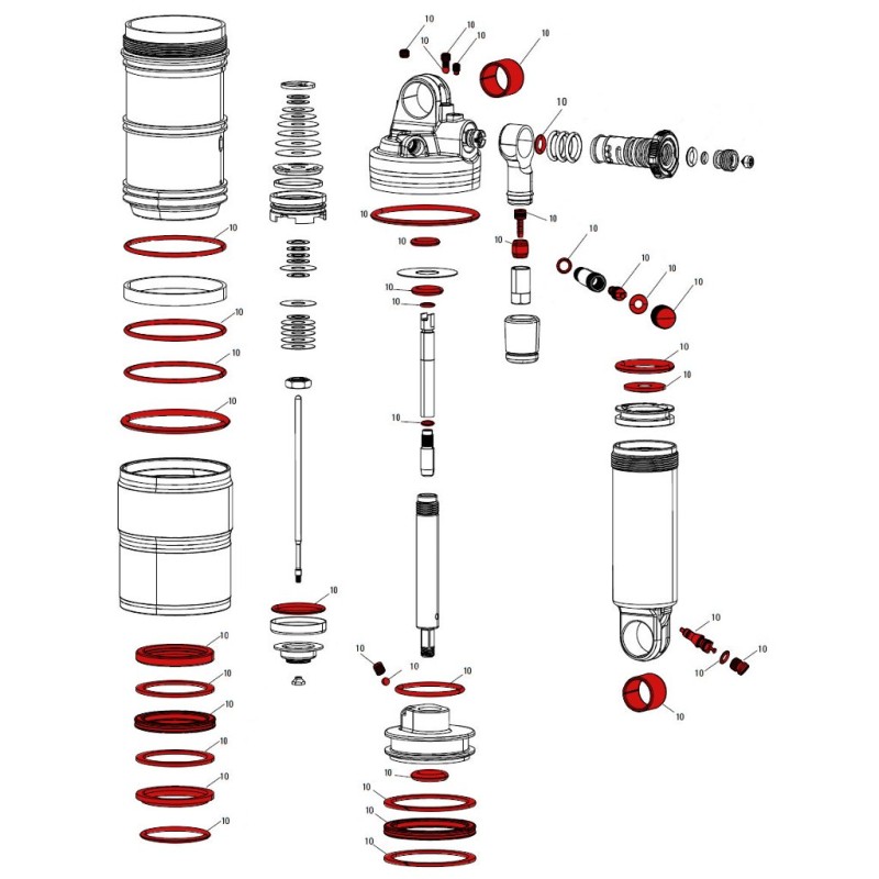 Kit de retenes RockShox Full Monarch Plus XX B1 Kit de retenes RockShox Full Monarch Plus XX B1
