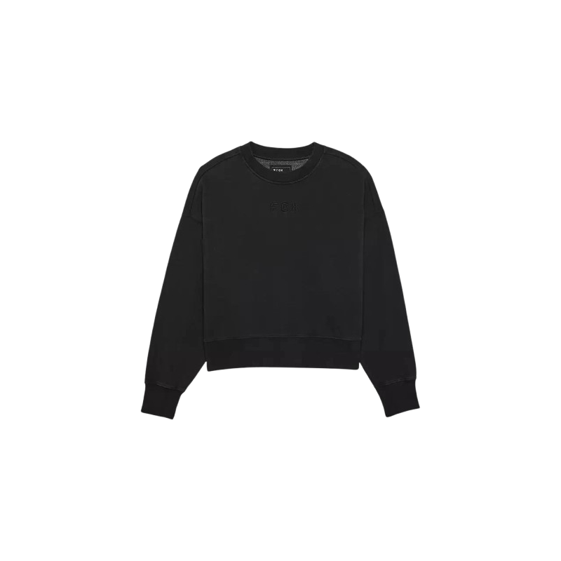 Polerón FOX CERRADO MUJER WORDMARK OVERSIZED CREW NEGRO Polerón FOX CERRADO MUJER WORDMARK OVERSIZED CREW NEGRO