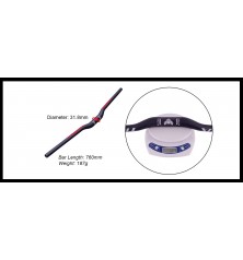 Manubrio Carbono TRIFOX RHB300 31.8x740 R18 RED