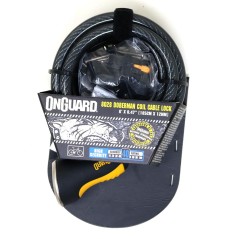 Candado OnGuard Llave Espiral Doberman 185cm X10mm Negro