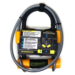 Candado OnGuard Llave U-Lock Bulldog Medium DT Cable 90x175mm Amarillo
