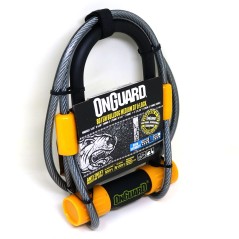 Candado OnGuard Llave U-Lock Bulldog Medium DT Cable 90x175mm Amarillo