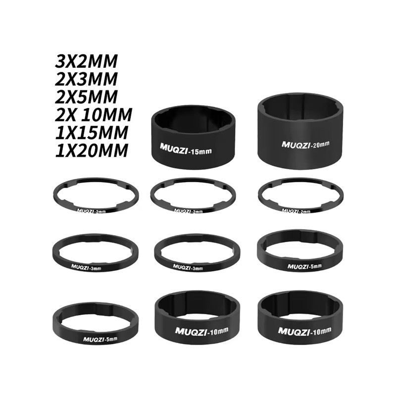 Espaciadores de direccion MUQZI Black 11PCS Espaciadores de direccion MUQZI Black 11PCS