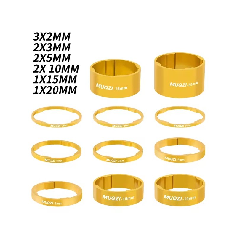 Espaciadores de direccion MUQZI Gold 11PCS