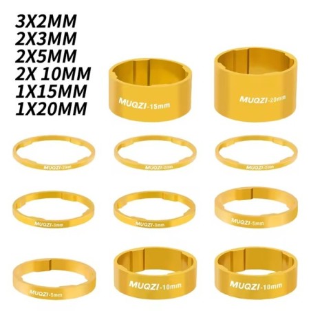 Espaciadores de direccion MUQZI Gold 11PCS
