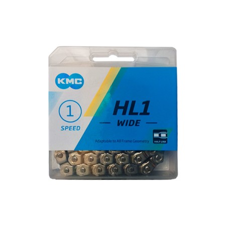 Cadena KMC HL1 Wide Silver 1/2 eslabon 1/2x1/8