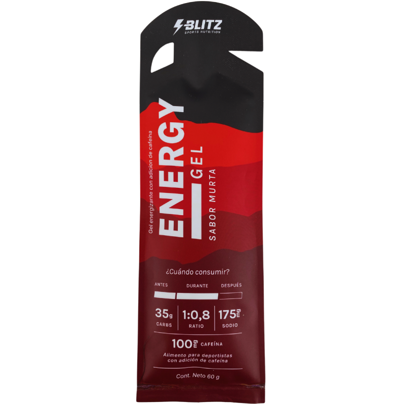 Gel Energético BLITZ MURTA 60ml 100mg Cafeína Gel Energético BLITZ MURTA 60ml 100mg Cafeína