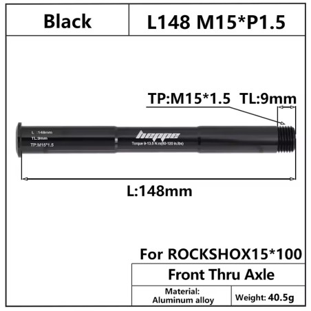 Eje delantero HEPPE L148 M15xP1.5 TL9mm