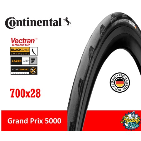 Neumático Continental Grand Prix 5000 700x28 Negro