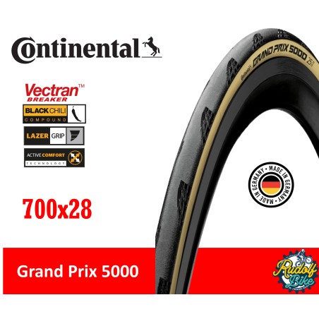 Neumático Continental Grand Prix 5000 700x28 Black /cream