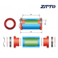 Motor ZTTO BSA 68/73mm a BB30