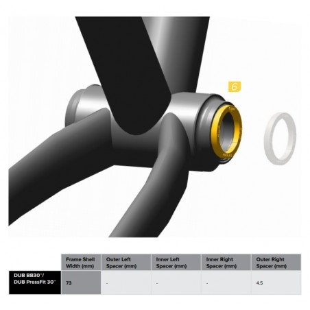 Motor SRAM PressFit (BB30) - 73 mm DUB